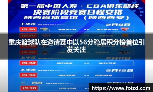 重庆篮球队在邀请赛中以56分稳居积分榜首位引发关注