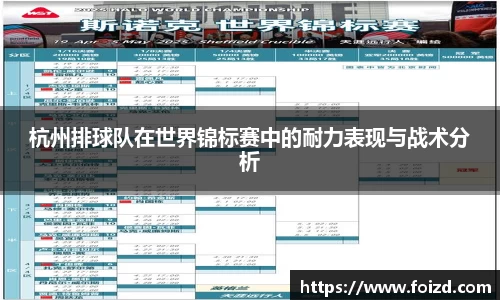 杭州排球队在世界锦标赛中的耐力表现与战术分析