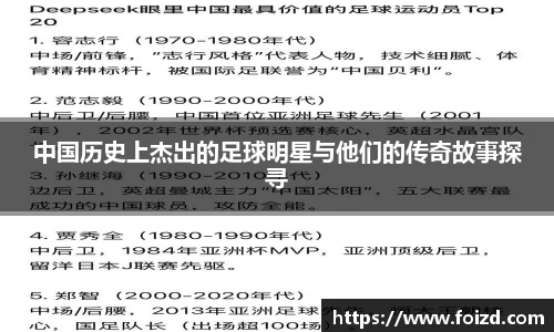 中国历史上杰出的足球明星与他们的传奇故事探寻
